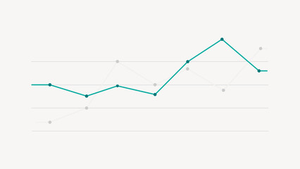 Line chart collage element vector