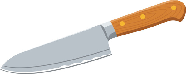 Chef knife vector illustration for kitchen & culinary design