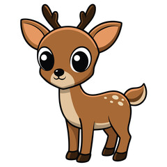 Deer fawn cartoon illustration