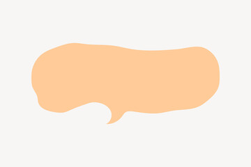 Beige speech bubble, flat graphic vector