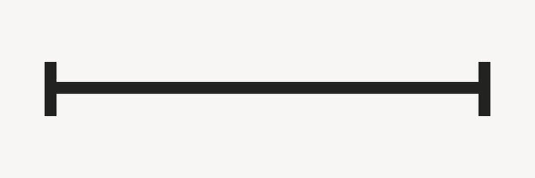 Black divider, line graphic vector