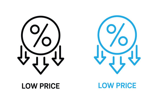 Low price discount percentage illustration. Low price discount percentage illustration.
