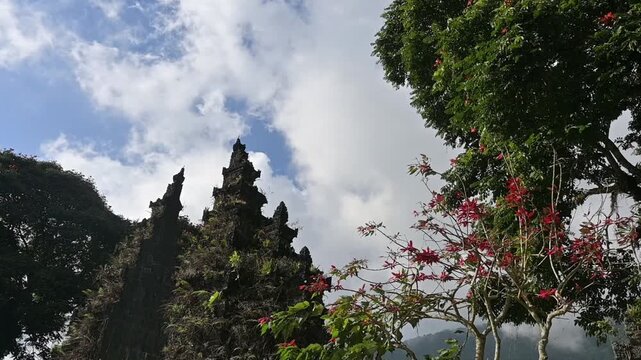 " Handara Gate ", at Bedugul village in Bali -Indonesia, with mountain green landscape