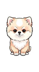 Cute Cartoon Chihuahua Character with Fluffy Fur and Big Eyes