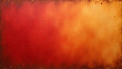 Abstract gradient background with red and orange colors with grunge border