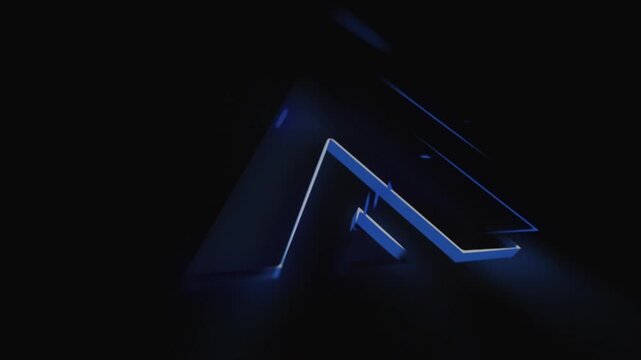Abstract 3d reveal of a clean gradient logo for your digital business presentation, 4k animation of logo stings, intro or opener.