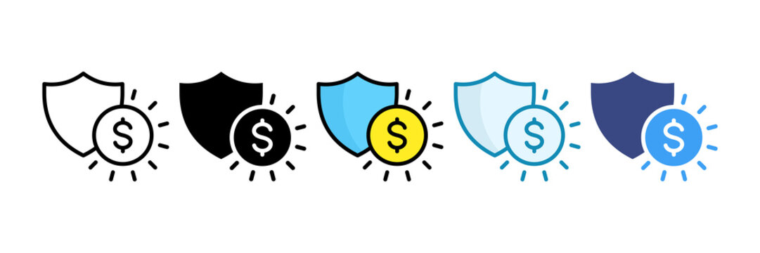 Trust Fund Icon Set Multiple Style Collection