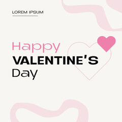 Happy Valentines Day templates for social media posts, cover, poster, banners, marketing, sales promotion and card design. Vector backgrounds.