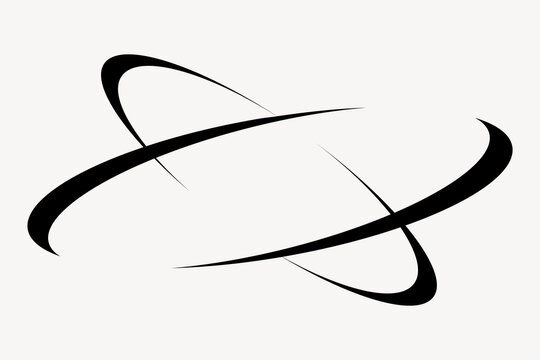 Abstract dynamic black swoosh vector