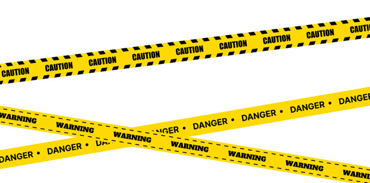 police line tape . police line background . yellow caution tape . caution tape on a white background