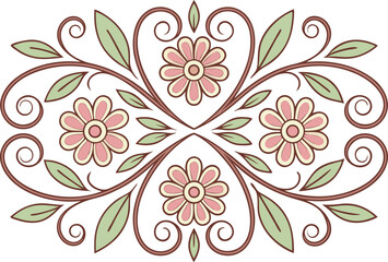 Vector, Vintage Vector Floral Ornament, Floral Vector, Line Decorative, Decorative Flower, Clipart, Wildflower, Floral Bouquet, Cricut Files, 
Background Rose, Greeting, Floral Vintage, Abstract Flora