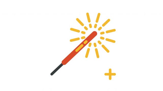 Fireworks animation with spark effects