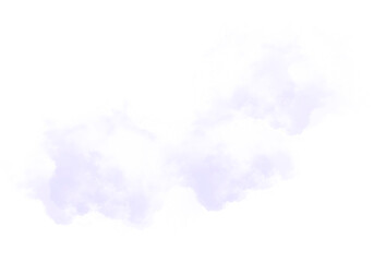 Abstract Soft Blue Cloud on Transparent Background
