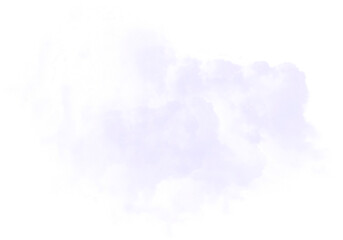 Abstract Soft Blue Cloud on Transparent Background