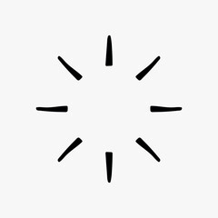 Minimalist black sunburst design vector