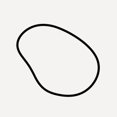 Obraz premium Abstract minimalist organic shape design vector