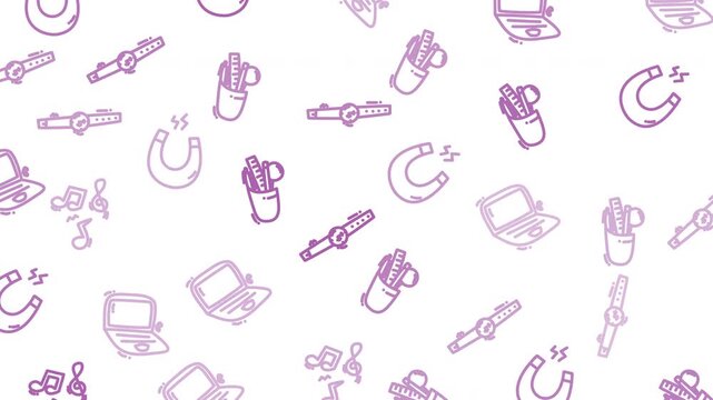 Math Symbols Loop animated seamless loop