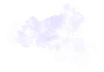 Abstract Soft Blue Cloud on Transparent Background