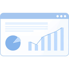 Business data chart shows company growth and analytics