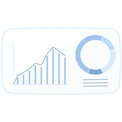 Rising market trends analysis with data pie chart display