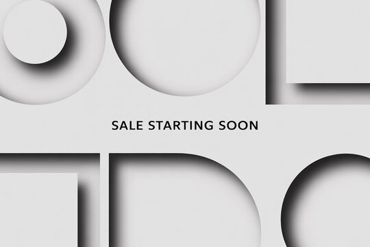 Get Ready for Amazing Savings Sale starting soon with geometric shapes offering a modern promotion, enticing customers to save big during the upcoming event