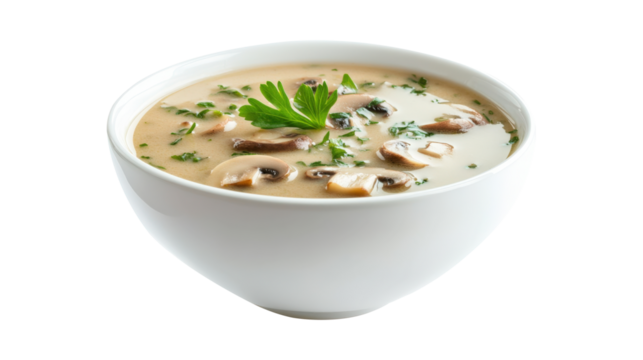  Bowl with mushroom soup