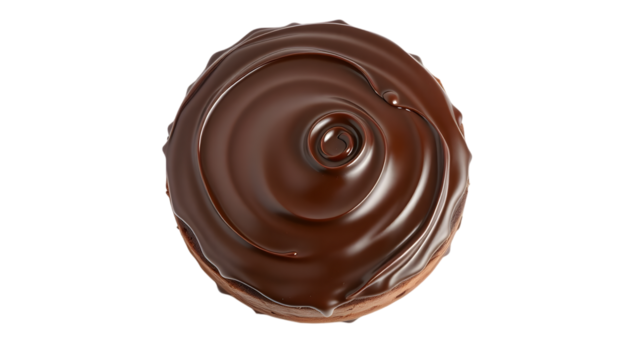 chocolate cake on white background