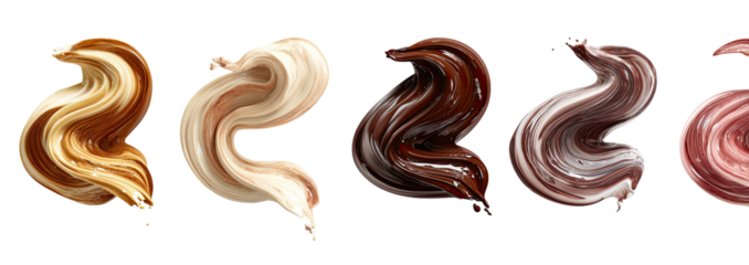 Swirls of creamy textures in various shades of brown and tan