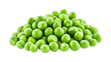 Canned Green Peas Isolated  Sweet Pea Pile Cooked Legume Protein Source Healthy Vegan Food Green Peas