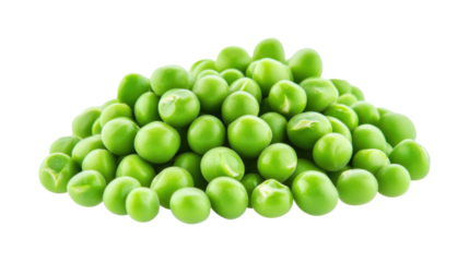 Canned Green Peas Isolated  Sweet Pea Pile Cooked Legume Protein Source Healthy Vegan Food Green Peas