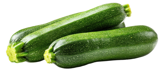 Group of fresh green zucchini on a black background
