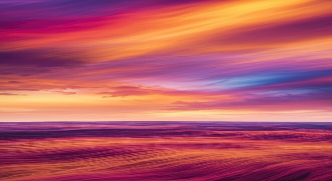 Abstract background showing a vibrant, colorful, swirling field texture with vast open space suitable for text overlay or design elements ,blank ,texture ,fluid