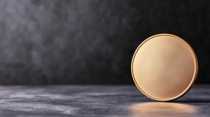 competitive Gold Medal A close up of a gold medal with intricate details and engravings, symbolizing prestigious awards, recognition of exceptional talent, and the honor of achieving first place.