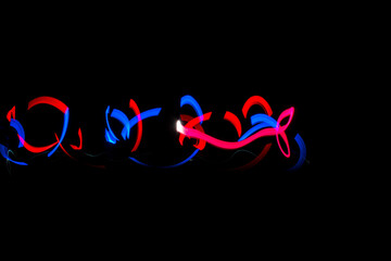Abstract background of night light on street , long exposure shot