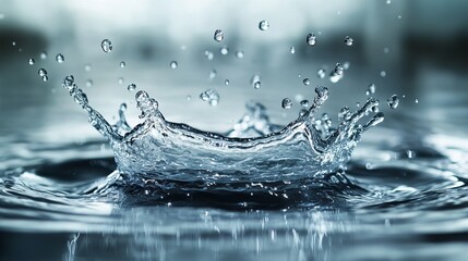 Captivating water splash crown formation in slow motion