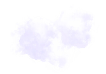 Abstract Soft Blue Cloud on Transparent Background