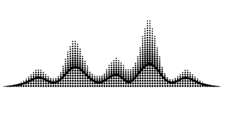 Waveform vector illustration audio sound music frequency equalizer design