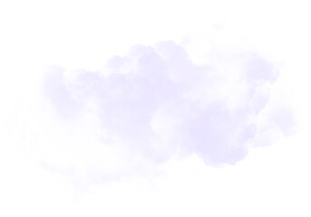 Abstract Soft Blue Cloud on Transparent Background
