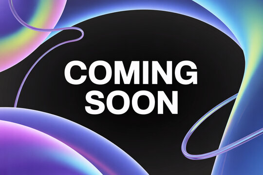 Exciting announcement coming soon with abstract shapes and vibrant colors, perfect for product launches, website updates, and social media reveals, stay tuned for more!