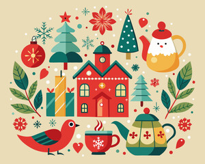 Christmas festive elements