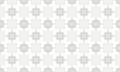 Seamless Thin-Line Floral Geometric Pattern