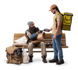 Food Delivery to a Homeless Person