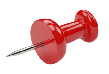Red thumbtack transparent background cutout png