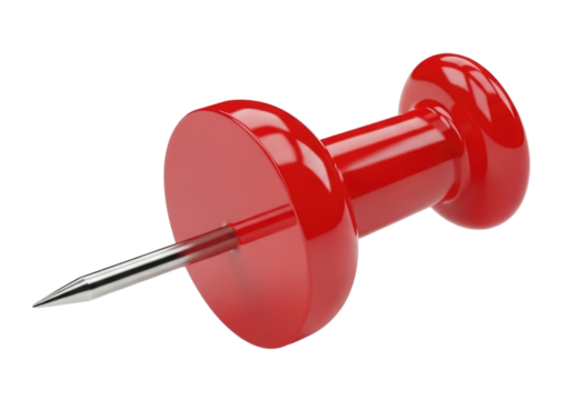 Red thumbtack transparent background cutout png - Powered by Adobe