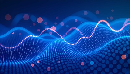Dynamic abstract digital data wave background illustration