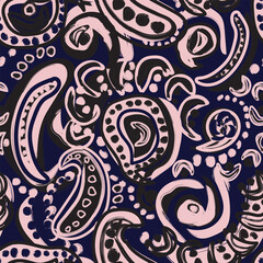 Pastels Abstract Brush Strokes Seamless Pattern Design
