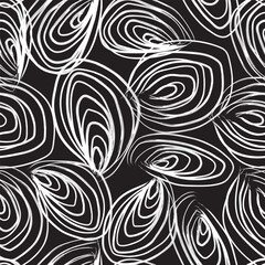 Monochrome Abstract Brush Strokes Seamless Pattern Design