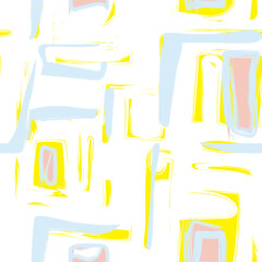 Pastels Abstract Brush Strokes Seamless Pattern Design