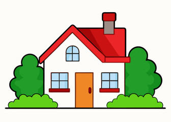 House building illustration