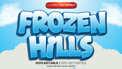 3d text effect winter season theme